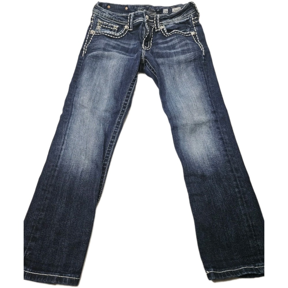 Size 26 - Women's Miss Me Boyfriend Capri Denim Blue Jeans